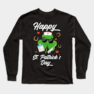 Shamrock Nurse Happy St. Patrick's Day Long Sleeve T-Shirt